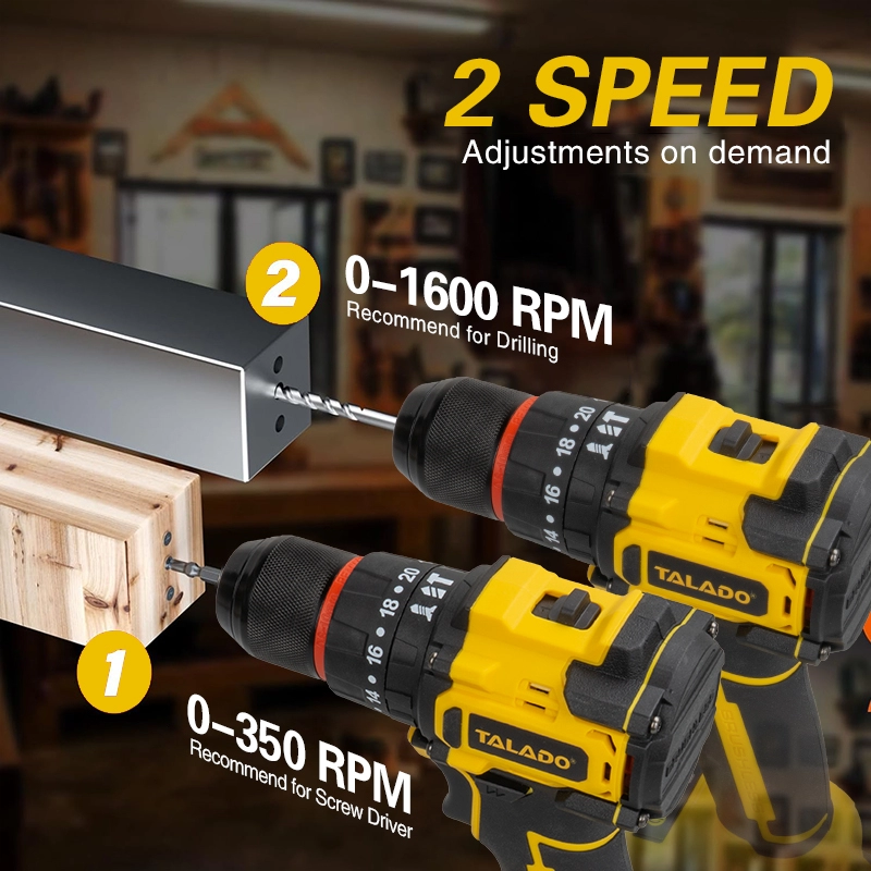 Bor Listrik Tanpa Kabel Tanpa Sikat 21V 35N.M Bor Daya Baterai Dapat Dipertukarkan Torsi Tinggi untuk Perbaikan &amp; Renovasi Sehari-hari