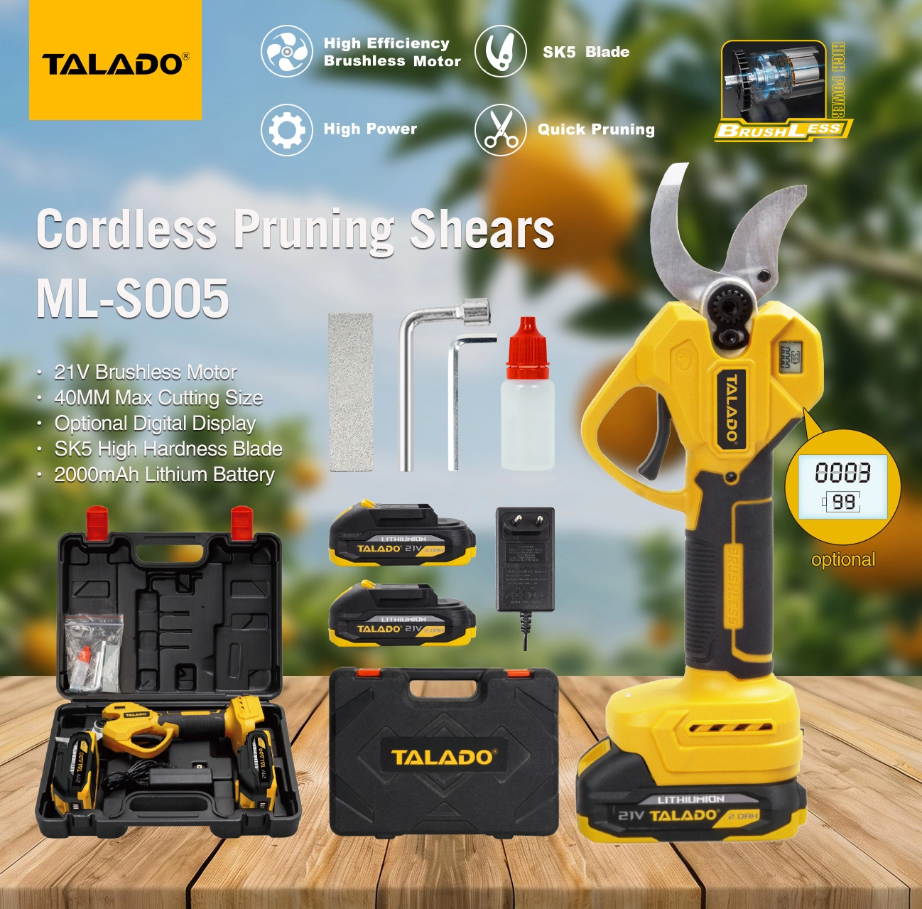 Gunting Pemangkas Tanpa Kabel 21V
