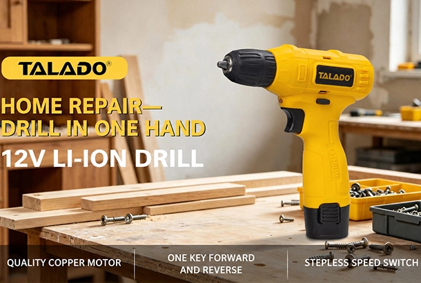 TALADO Barang Baru: Bor Tanpa Kabel Li-ion 12V ML-D015 untuk Perawatan DIY &amp; Rumah Serbaguna